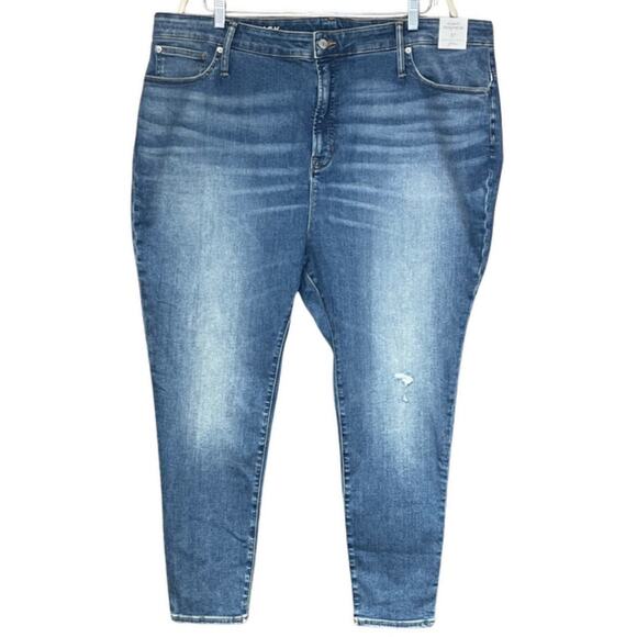 J. Crew skinny toothpick blue denim jeans stretch size 25 37 waist - Picture 1 of 5